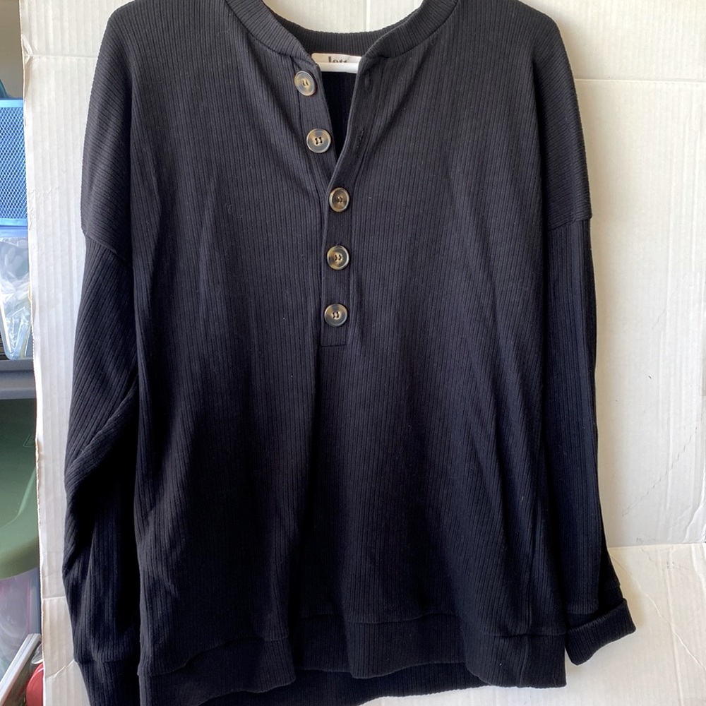 Black long sleeve with buttons